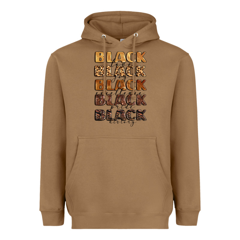 Typography Variations In Animal And Glitter Textur Heavyweight Hoodie by LillyAllenDesigns | Teevron