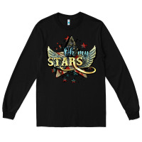 Black oh my stars america wings Long Sleeve Tee - NancyCooperArtShop