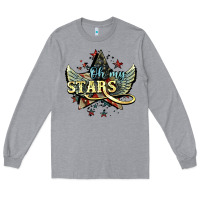 Heather Grey oh my stars america wings Long Sleeve Tee - NancyCooperArtShop