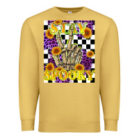 Antique Gold stay skeleton hand spooky Premium Sweatshirt - LillyAllenDesigns