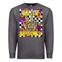 Charcoal Heather stay skeleton hand spooky Premium Sweatshirt - LillyAllenDesigns