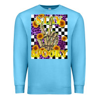 Ocean Blue stay skeleton hand spooky Premium Sweatshirt - LillyAllenDesigns