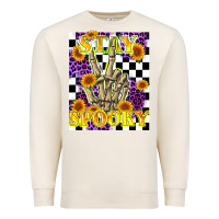 Sandshell stay skeleton hand spooky Premium Sweatshirt - LillyAllenDesigns