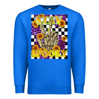 True Royal stay skeleton hand spooky Premium Sweatshirt - LillyAllenDesigns