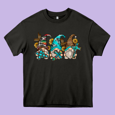 Western Cross Gnomes Heavy Core Tee Designed By Zillion Design Studio