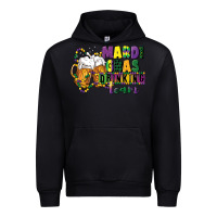 Black mardi gras drinking team 12 inches 300 dpi Urban Hoodie - CowGirlArtShop