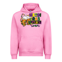 Fuchsia Pink mardi gras drinking team 12 inches 300 dpi Urban Hoodie - CowGirlArtShop