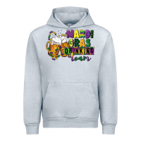 Heather Grey mardi gras drinking team 12 inches 300 dpi Urban Hoodie - CowGirlArtShop