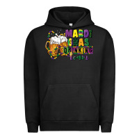 Pigment Black mardi gras drinking team 12 inches 300 dpi Urban Hoodie - CowGirlArtShop