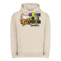 Pigment French Oak mardi gras drinking team 12 inches 300 dpi Urban Hoodie - CowGirlArtShop