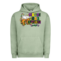 Pigment Oil Green mardi gras drinking team 12 inches 300 dpi Urban Hoodie - CowGirlArtShop