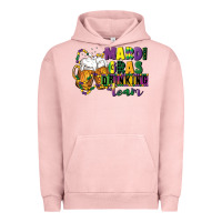 Pigment Salmon mardi gras drinking team 12 inches 300 dpi Urban Hoodie - CowGirlArtShop