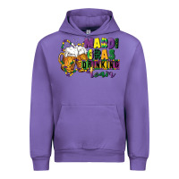 Tulip mardi gras drinking team 12 inches 300 dpi Urban Hoodie - CowGirlArtShop