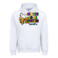 White mardi gras drinking team 12 inches 300 dpi Urban Hoodie - CowGirlArtShop