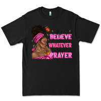 Black afro woman bun and religion faith prayer Premium Tee - texasbilliewilder