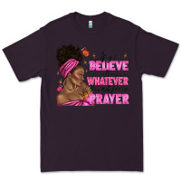 Plum afro woman bun and religion faith prayer Premium Tee - texasbilliewilder