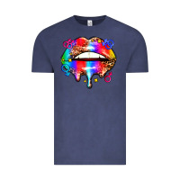 Vintage Denim pride lips Vintage Tee - AdoDesignShop