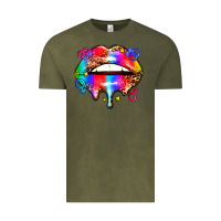 Vintage Olive pride lips Vintage Tee - AdoDesignShop