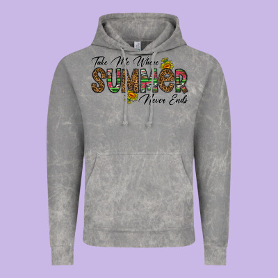 Take Me Where Summer Never Ends Vintage Hoodie Designed By Cowhidedigitalart