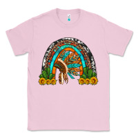 Bubblegum Pink indian headdress cactus and sunflowers rainbow Classic Tee - Artiststas