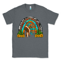 Charcoal Heather indian headdress cactus and sunflowers rainbow Classic Tee - Artiststas