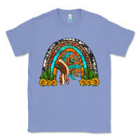 Colony Blue indian headdress cactus and sunflowers rainbow Classic Tee - Artiststas