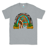 Heather Grey indian headdress cactus and sunflowers rainbow Classic Tee - Artiststas