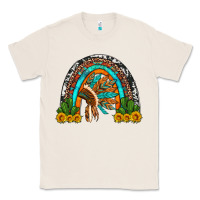 Natural indian headdress cactus and sunflowers rainbow Classic Tee - Artiststas