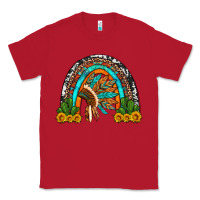 Red indian headdress cactus and sunflowers rainbow Classic Tee - Artiststas