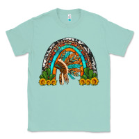 Seafoam indian headdress cactus and sunflowers rainbow Classic Tee - Artiststas