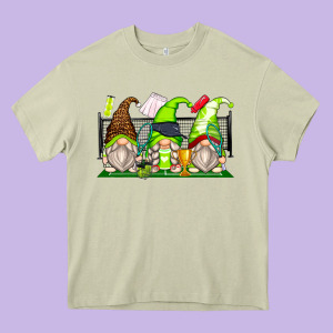 Tennis Gnomes Heavy Core Tee Designed By Zillion Design Studio