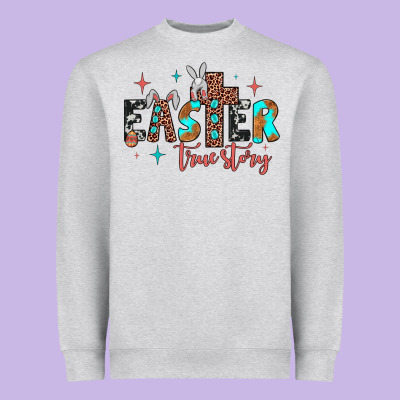 Easter True Story Heavyweight Sweatshirt Designed By Jahusdesignshop