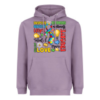 Lavender name puzzle ribbon of inspiration Heavyweight Hoodie - LillyAllenDesigns
