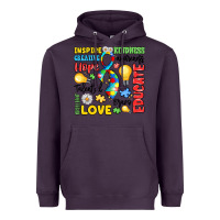 Plum name puzzle ribbon of inspiration Heavyweight Hoodie - LillyAllenDesigns