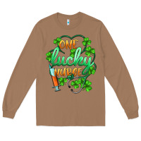 Toasted Coconut st.patricks one lucky nurse Long Sleeve Tee - BarkalooDesign