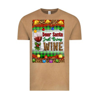 Vintage Camel Christmas Dear Santa Just Bring Wine Vintage Tee - Artiststas
