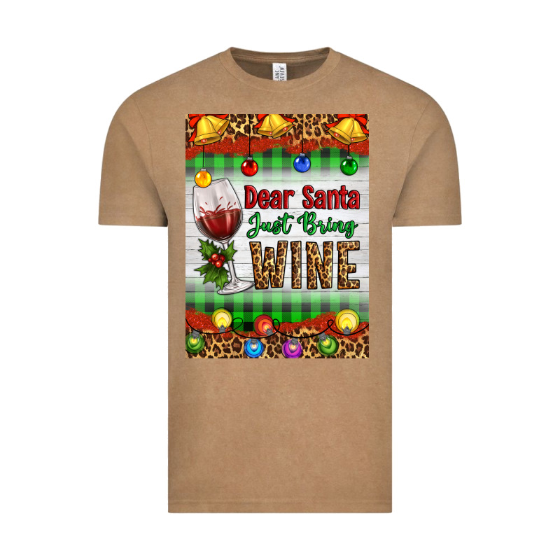 Christmas Dear Santa Just Bring Wine Vintage Tee by Artiststas | Teevron