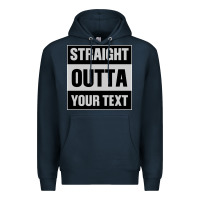 Navy Straight Outta Your Text Premium Hoodie - Bettercallsaul