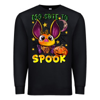 Black too cute to spook Premium Sweatshirt - LillyAllenDesigns