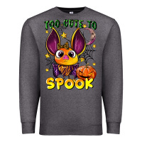 Charcoal Heather too cute to spook Premium Sweatshirt - LillyAllenDesigns