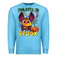 Ocean Blue too cute to spook Premium Sweatshirt - LillyAllenDesigns