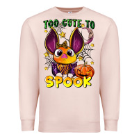 Pale Pink too cute to spook Premium Sweatshirt - LillyAllenDesigns