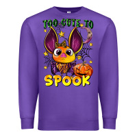 Purple too cute to spook Premium Sweatshirt - LillyAllenDesigns