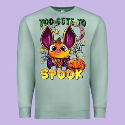 Too Cute To Spook Premium Sweatshirt Designed By Lillyallendesigns