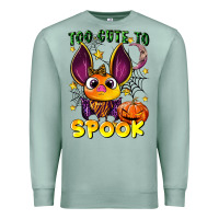 Seafoam too cute to spook Premium Sweatshirt - LillyAllenDesigns
