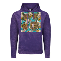 Cloud Purple charolais cow and sunflowers seamless pattern Vintage Hoodie - HRA Design Shop