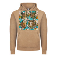 Vintage Coffee charolais cow and sunflowers seamless pattern Vintage Hoodie - HRA Design Shop