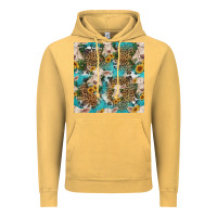 Vintage Mustard charolais cow and sunflowers seamless pattern Vintage Hoodie - HRA Design Shop