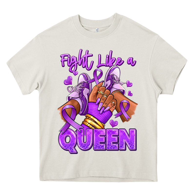 Fight Like A Queen Lupus Awareness Afro Girl Sneak Heavy Core Tee by RanaPortraitStore | Teevron