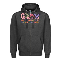 Charcoal Heather god is greater than the highs and lows Zipper Hoodie - MaliasSmallBusiness